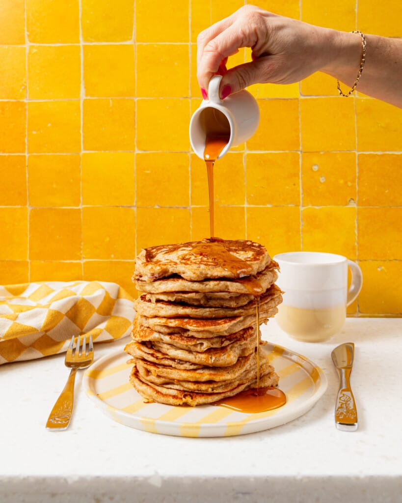 Zuurdesempancakes met appel